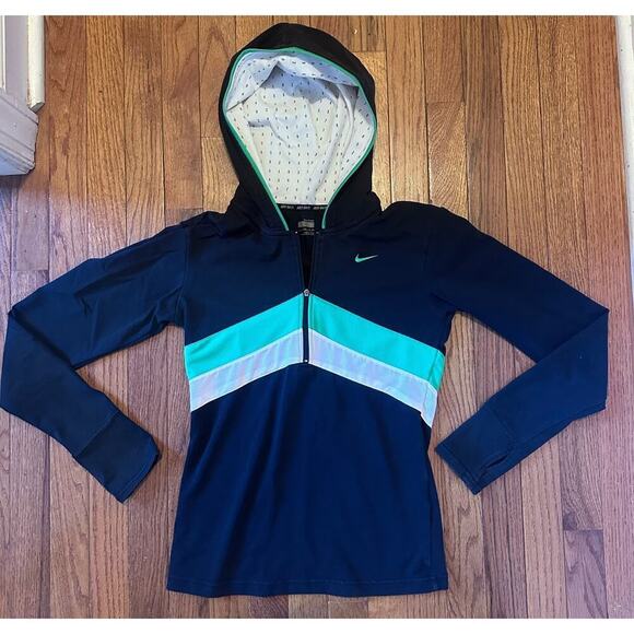 Nike Women's Full zip jacket With Hood Black AND green Size Small - Picture 9 of 16